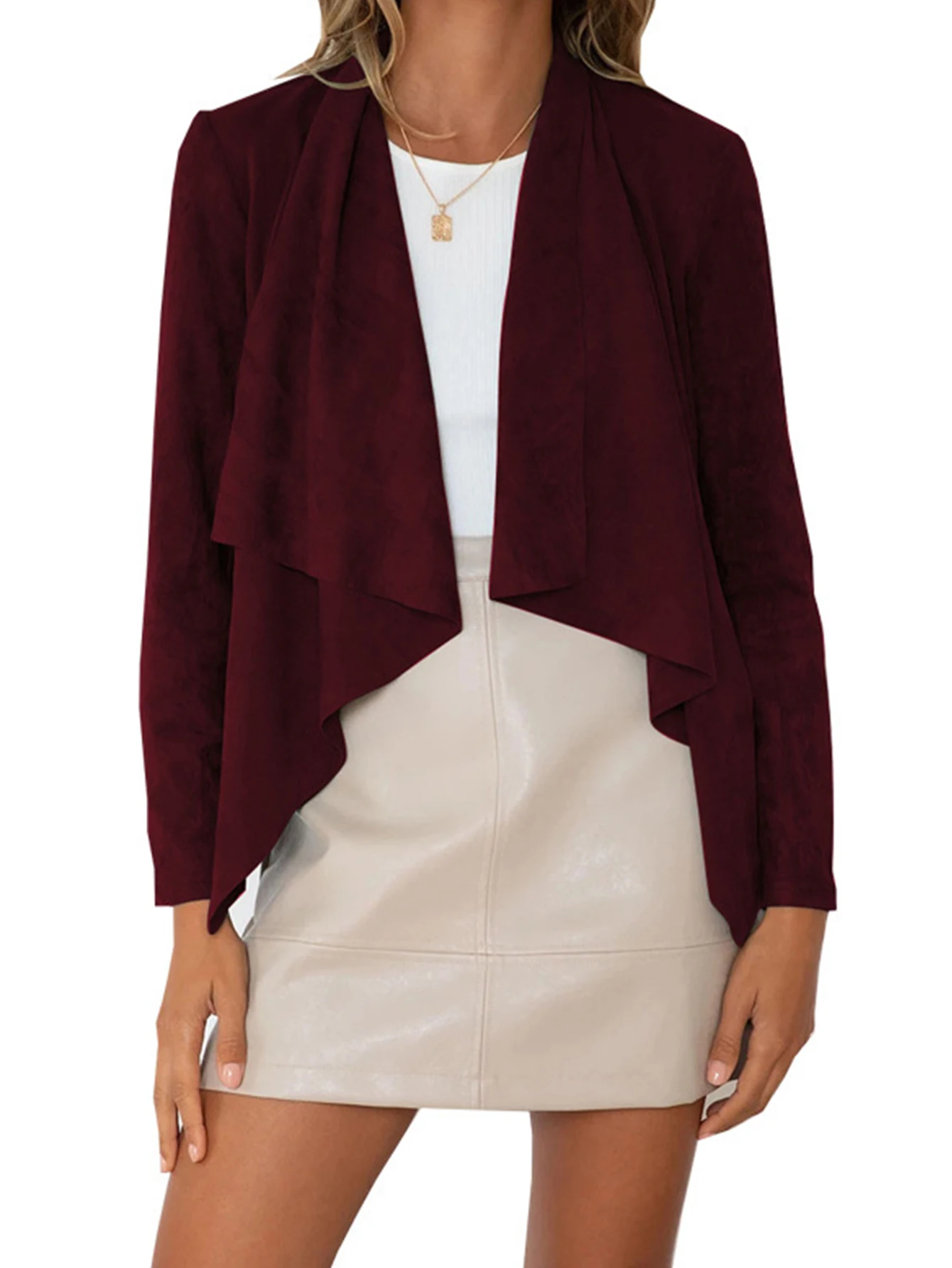 Женский осенний кардиган, простой однотонный кардиган с длинными рукавами и открытой передней частью, облегающий повседневный базовый кардиган
Женский осенний кардиган, простой однотонный кардиган с длинными рукавами и открытой передней частью, облегающий повседневный базовый кардиган