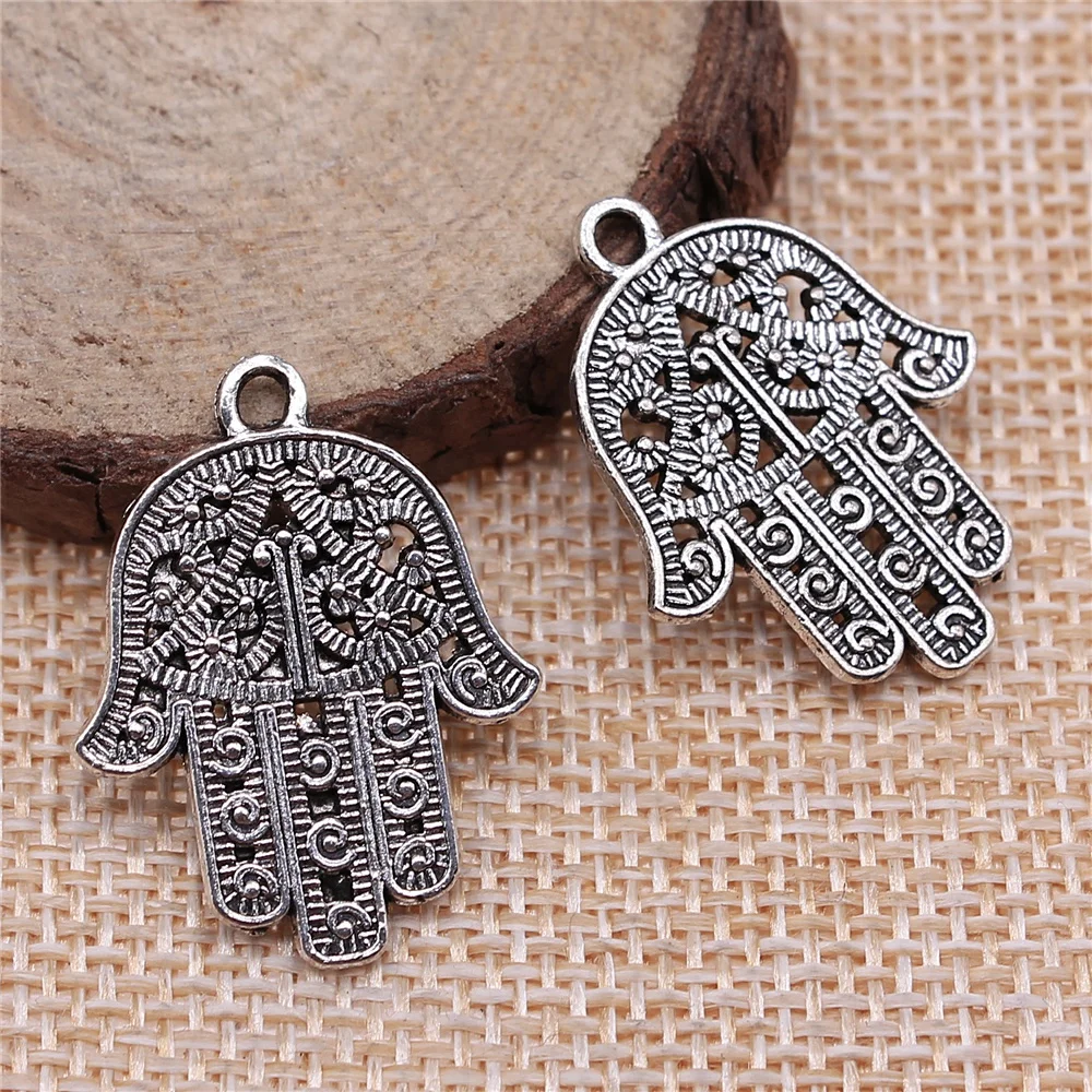 Wholesale 60pcs/bag 28x21mm Hand Palm Charms Wholesale Antique Silver Color Pendant Charms Wholesale Jewelry Accessories
Wholesale 60pcs/bag 28x21mm Hand Palm Charms Wholesale Antique Silver Color Pendant Charms Wholesale Jewelry Accessories