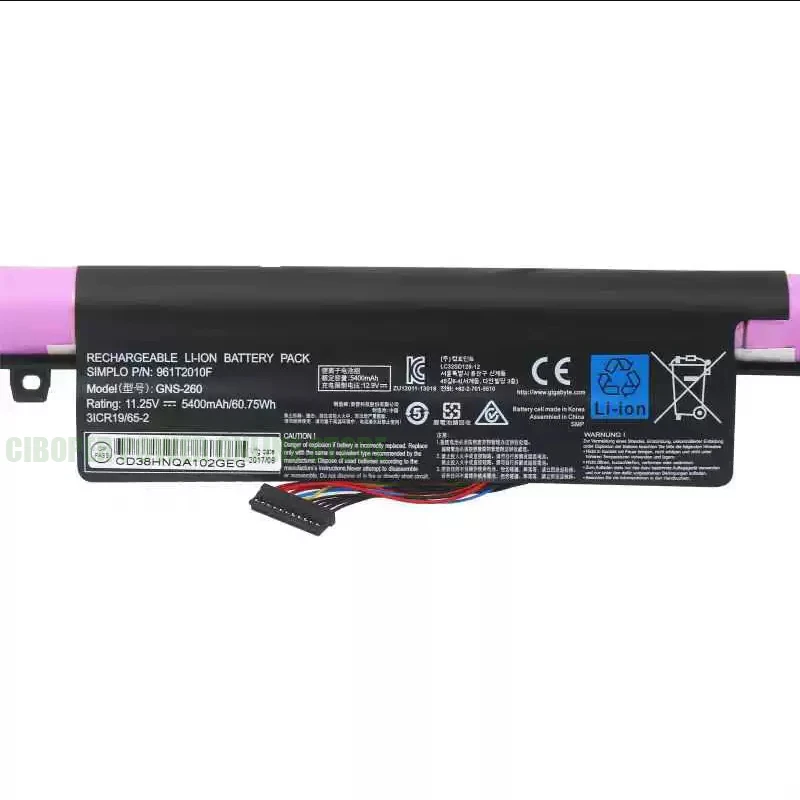 CP Laptop Battery GNS-260 961T2010F 11.25V/60.75Wh For P55 P55G P55K P55W V4 V5 V6 V7 Series Notebook
CP Laptop Battery GNS-260 961T2010F 11.25V/60.75Wh For P55 P55G P55K P55W V4 V5 V6 V7 Series Notebook
