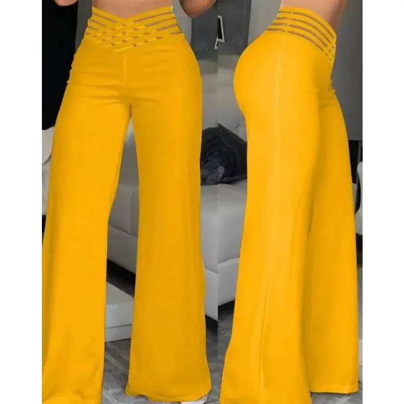 New Summer Women Elegant Office Solid Long Trousers High Waist Casual Slimming Wide Leg Pants Flared Pants 2026 Female Clothing
New Summer Women Elegant Office Solid Long Trousers High Waist Casual Slimming Wide Leg Pants Flared Pants 2026 Female Clothing