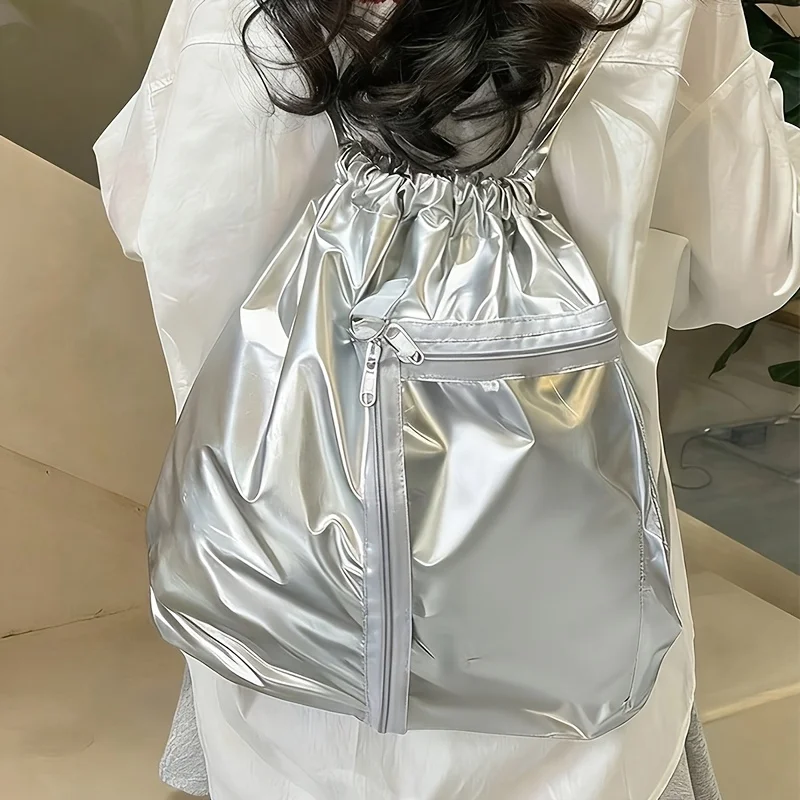 Korean Japanese Style Drawstring Cord Large Capacity Foldable Backpack for Travel Outings Play Double Shoulder Bag
Korean Japanese Style Drawstring Cord Large Capacity Foldable Backpack for Travel Outings Play Double Shoulder Bag