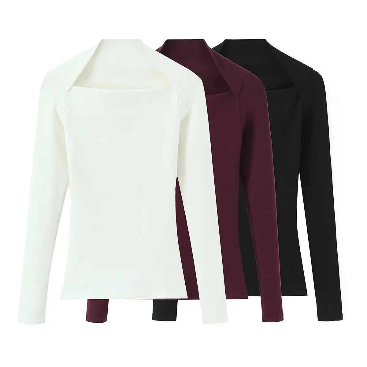 Withered New European And American Style Multi Colored Long Sleeved Casual T-shirt With A Unique One Necked Base Top
Withered New European And American Style Multi Colored Long Sleeved Casual T-shirt With A Unique One Necked Base Top
