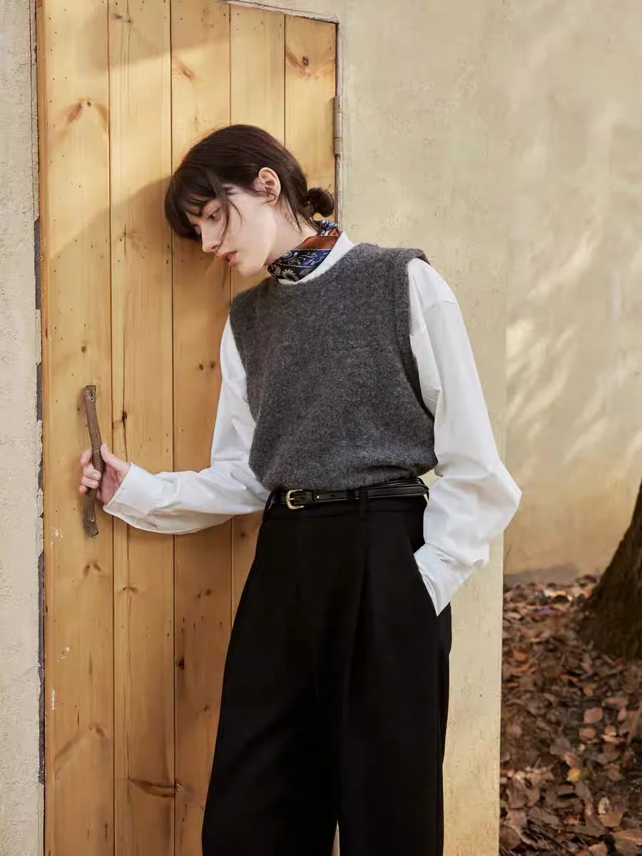 ay Woolen round Ne Sweater Vest Women's Commute Autumn Winter High ade Vest Top Faionable Versatile ort Length
ay Woolen round Ne Sweater Vest Women's Commute Autumn Winter High ade Vest Top Faionable Versatile ort Length