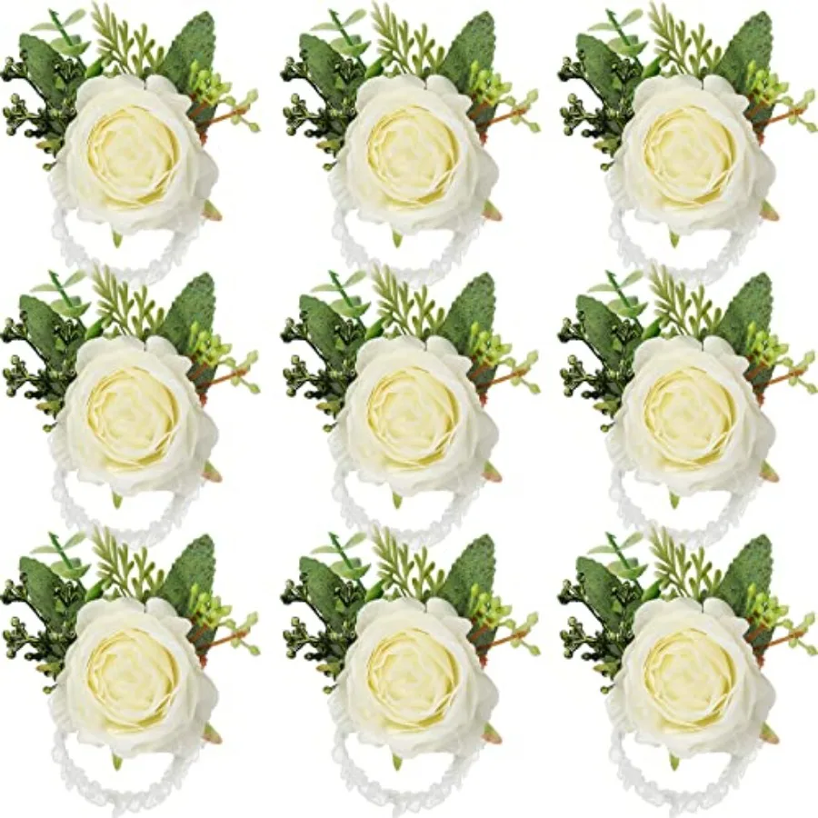 12 Pcs Rose Wrist Corsage Bracelets Wedding Bridal Wrist Artificial Flower Wristband Flower Hand Decor for Bride Bridesmaid Hom
12 Pcs Rose Wrist Corsage Bracelets Wedding Bridal Wrist Artificial Flower Wristband Flower Hand Decor for Bride Bridesmaid Hom