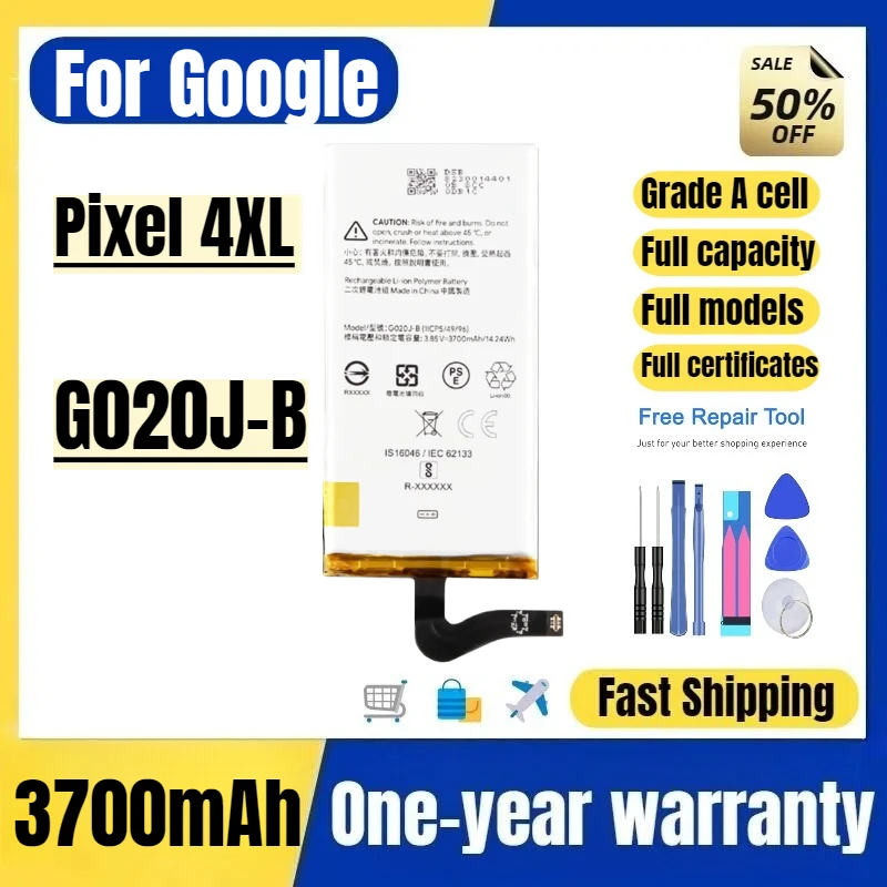 G020J-B for Google Pixel 4XL Mobile Phone Battery High Quality High Capacity Battery Replacement Bateria Grade A Cell with Tools
G020J-B for Google Pixel 4XL Mobile Phone Battery High Quality High Capacity Battery Replacement Bateria Grade A Cell with Tools