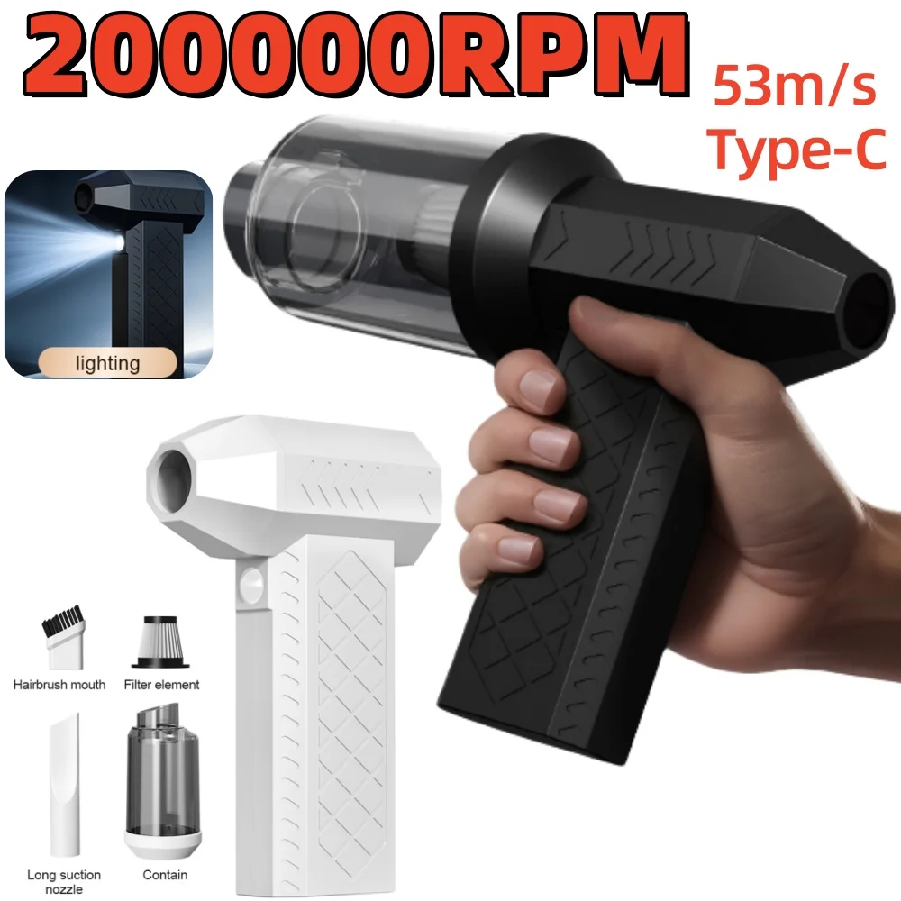 200000RPM Turbo Jet Fan Rechargeable Electric Air Duster Violent Fan with Light Handheld Duct Fan Jet Dry Blower Cleaning Tools
200000RPM Turbo Jet Fan Rechargeable Electric Air Duster Violent Fan with Light Handheld Duct Fan Jet Dry Blower Cleaning Tools