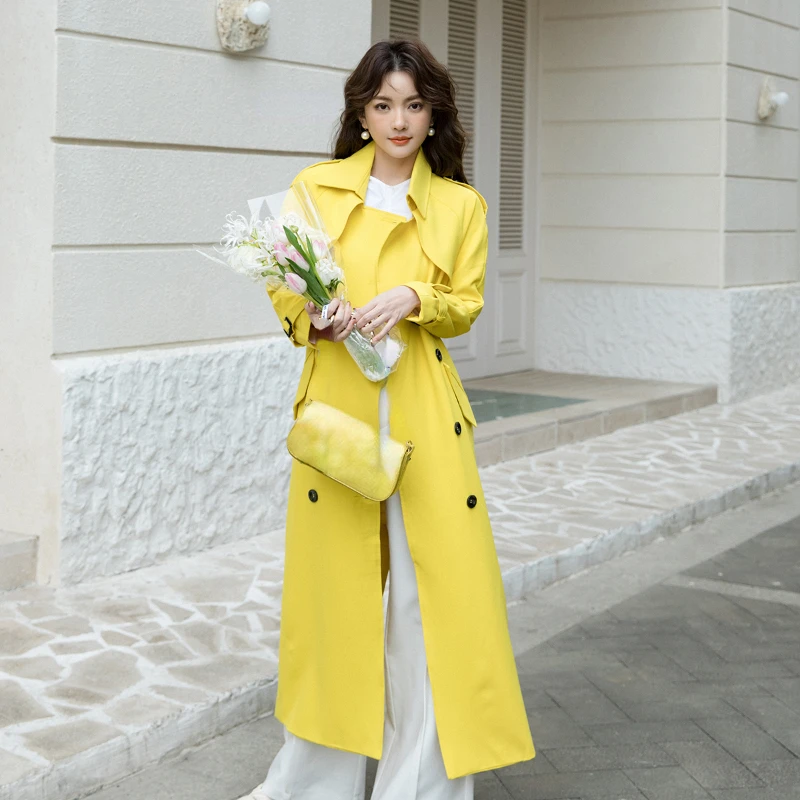 2024 Spring Fall Women Fashion New Double Breasted Buttons Long Yellow Trench Coat , Woman Korean Style Coats
2024 Spring Fall Women Fashion New Double Breasted Buttons Long Yellow Trench Coat , Woman Korean Style Coats