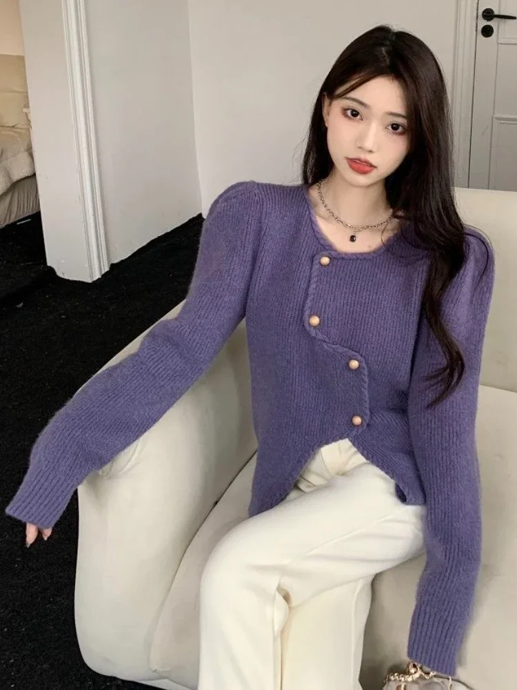 Cardigan Women Designer College French Fashion Sweet Puff Sleeve Temper Кардиган Elegant Lady Sweaters Knitting Harajuku Gentle
Cardigan Women Designer College French Fashion Sweet Puff Sleeve Temper Кардиган Elegant Lady Sweaters Knitting Harajuku Gentle