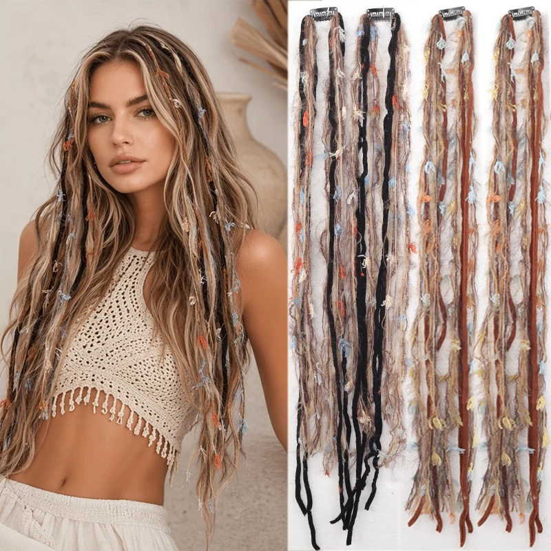 24 Inch Hand Woven Braiding Hair Extensions 2Pcs Synthetic Clip In Hair With BB Clips Dreadlocks Hair Pieces For Women
24 Inch Hand Woven Braiding Hair Extensions 2Pcs Synthetic Clip In Hair With BB Clips Dreadlocks Hair Pieces For Women