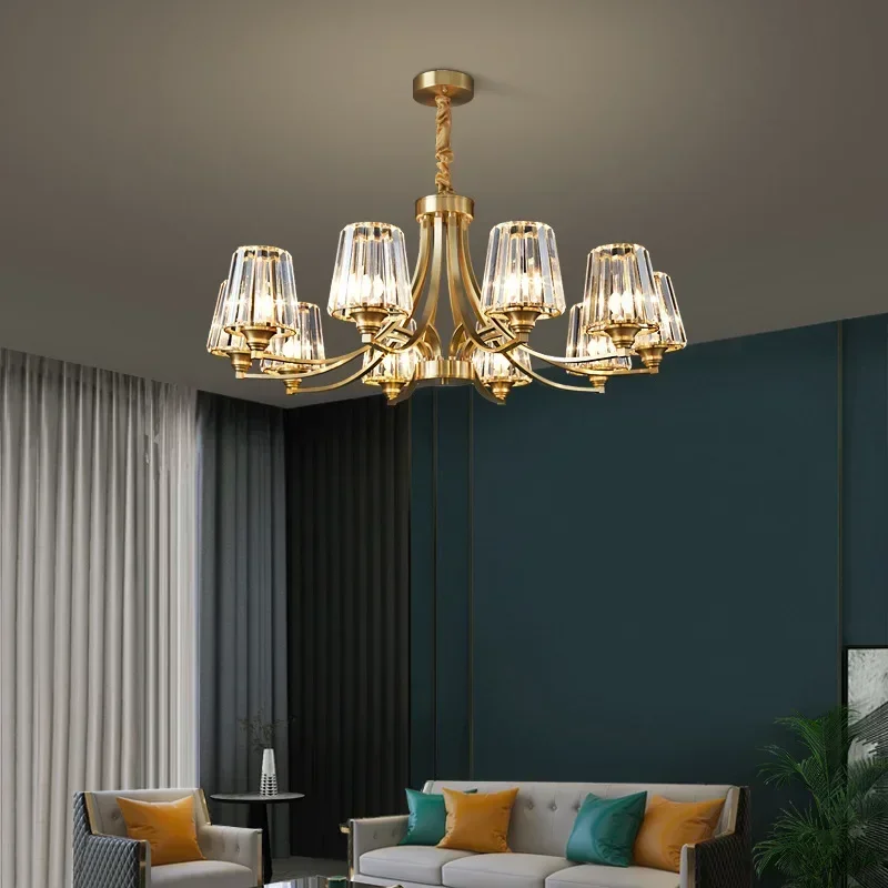Postmodern Crystal Pendant Lights Living Room Bedroom Dining Room Villa Luxury Copper LED Ceiling Light Home Lighting Fixtures
Postmodern Crystal Pendant Lights Living Room Bedroom Dining Room Villa Luxury Copper LED Ceiling Light Home Lighting Fixtures