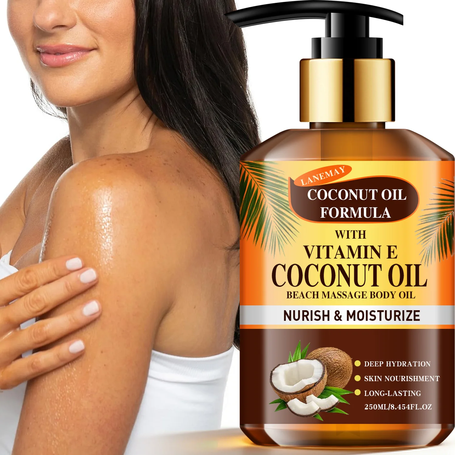 Coconut Oil Body Oil with Vitamin E – 250ml. A nourishing formula for deep hydration and skin replenishment. Enriched with natur
Coconut Oil Body Oil with Vitamin E – 250ml. A nourishing formula for deep hydration and skin replenishment. Enriched with natur