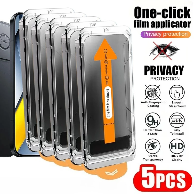 1-5Pcs Anti-Spy Tempered Glass For Poco X8 Pro Max F8 Pro F8 Ultra Privacy Screen Protector Easy Installation Fingerprint Unlock
1-5Pcs Anti-Spy Tempered Glass For Poco X8 Pro Max F8 Pro F8 Ultra Privacy Screen Protector Easy Installation Fingerprint Unlock