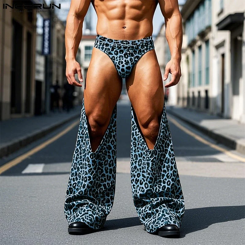 INCERUN Men Pants Leopard Printing Sexy Hollow Out Wide Leg Trousers Men Streetwear Elastic Waist Oversize Fashion Long Pants
INCERUN Men Pants Leopard Printing Sexy Hollow Out Wide Leg Trousers Men Streetwear Elastic Waist Oversize Fashion Long Pants