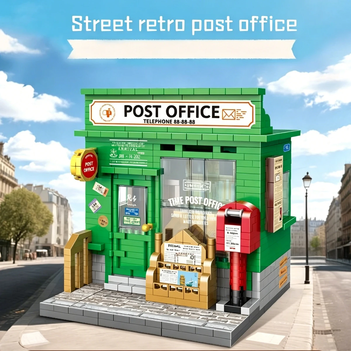 Mini Micro Brick Vintage Post Office & Cafe Street Scene Building Blocks, 1.5h Assembly, Small Desk Decor, Birthday Holiday Gift
Mini Micro Brick Vintage Post Office & Cafe Street Scene Building Blocks, 1.5h Assembly, Small Desk Decor, Birthday Holiday Gift