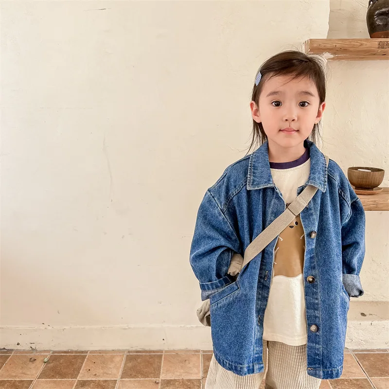 Autumn Kids oversized denim jackets baby girls patch long sleeve lapel coats Boys loose casual denim Cardigan
Autumn Kids oversized denim jackets baby girls patch long sleeve lapel coats Boys loose casual denim Cardigan