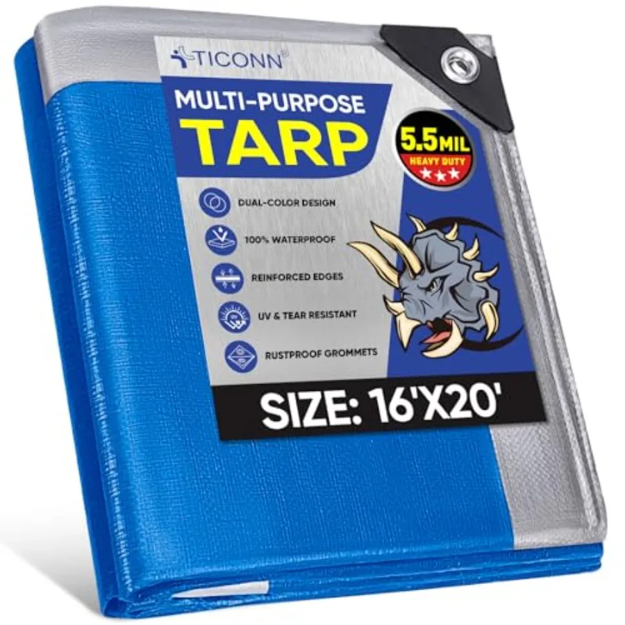 Heavy Duty Tarp Cover Extra Thick Tarps Waterproof Tear and Rip Proof UV Resistant Tarpaulin with Reinforced Grommets and Edges
Heavy Duty Tarp Cover Extra Thick Tarps Waterproof Tear and Rip Proof UV Resistant Tarpaulin with Reinforced Grommets and Edges