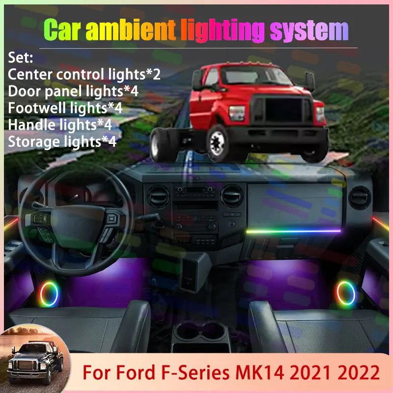 For Ford F-Series MK14 14th 14rd 2021 2022 Lobo 2/18 in 1 Car Atmosphere Light Lamp RGB Shade Ensemble Streamer Atmosphere Set
For Ford F-Series MK14 14th 14rd 2021 2022 Lobo 2/18 in 1 Car Atmosphere Light Lamp RGB Shade Ensemble Streamer Atmosphere Set