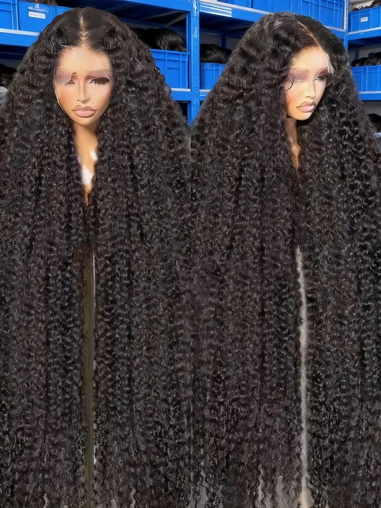 40 42 Inch 13x4 Kinky Jerry Curly Lace Front Wigs For Women Natural Black 300% Density 13x6 Hd Transparent Loose Deep Wave Lace Frontal Wig Vietnamese Virgin Raw Wet and Wavy Human Hair Wigs Invisible HD Lace Melt Skin Water Wave Full Lace Frontal Wigs
40 42 Inch 13x4 Kinky Jerry Curly Lace Front Wigs For Women Natural Black 300% Density 13x6 Hd Transparent Loose Deep Wave Lace Frontal Wig Vietnamese Virgin Raw Wet and Wavy Human Hair Wigs Invisible HD Lace Melt Skin Water Wave Full Lace Frontal Wigs
