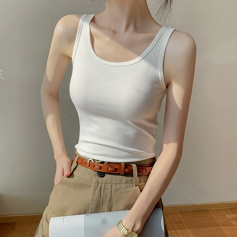 Simple Round Neck Women's Vest Staple Basic Clothing Lightweight Breathable Daily Top
Simple Round Neck Women's Vest Staple Basic Clothing Lightweight Breathable Daily Top