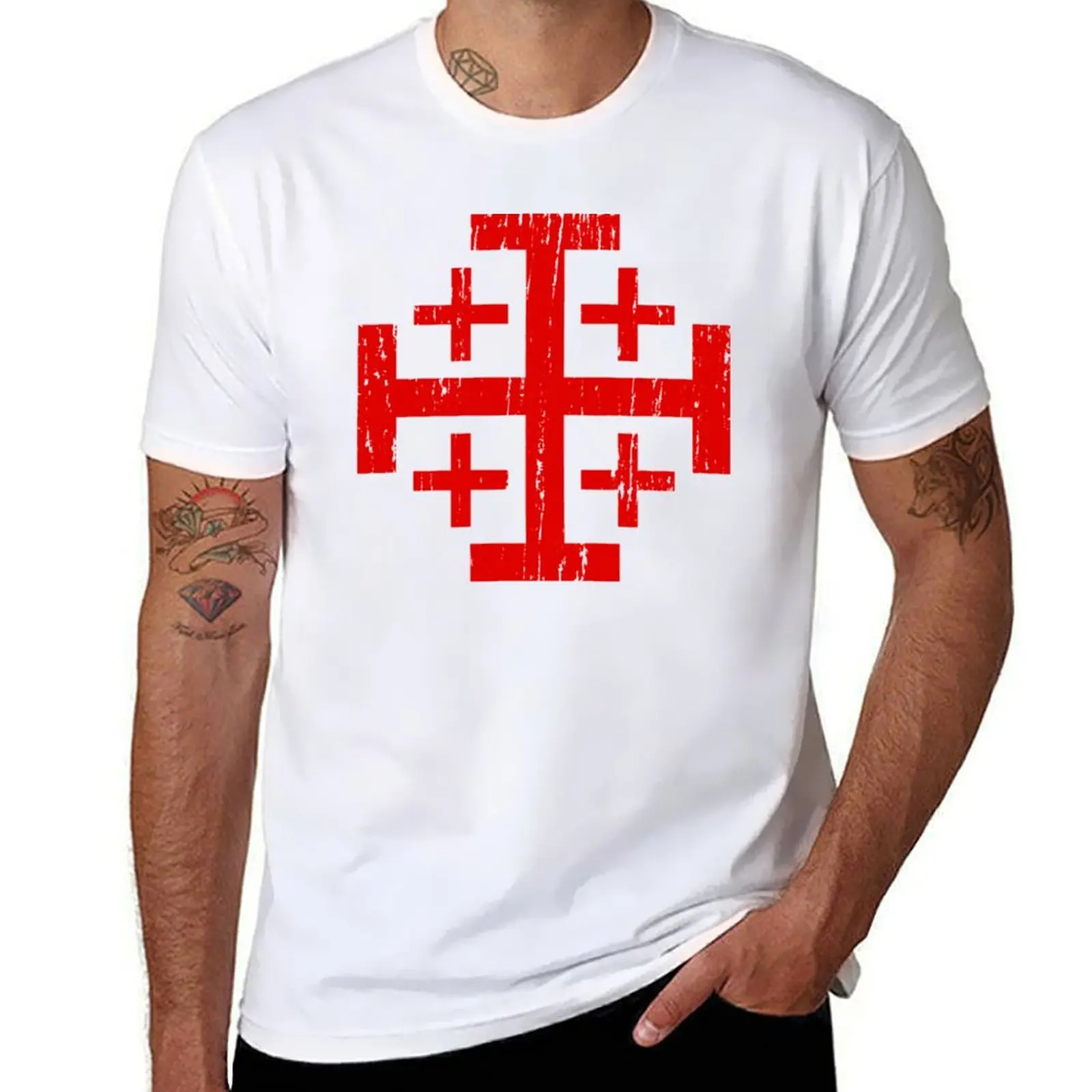 Jerusalem Cross distressed T-Shirt t shirts for man graphic funny essential t shirt T-Shirt
Jerusalem Cross distressed T-Shirt t shirts for man graphic funny essential t shirt T-Shirt