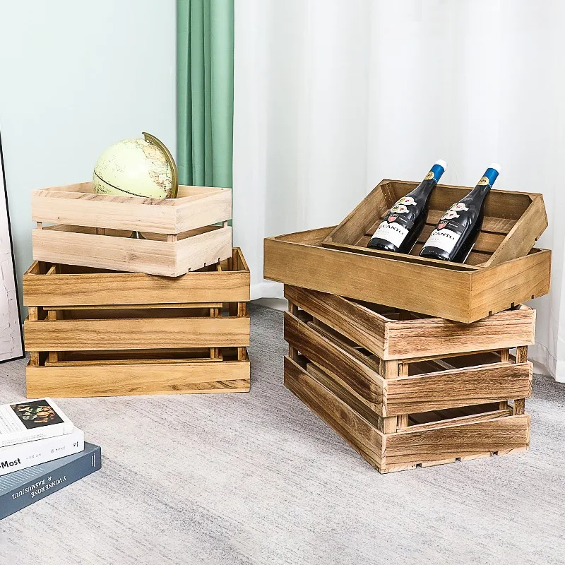 Retro Wooden Storage Box Long Rectangle Fruit Wine Red Snack Junk Wood Frame Handheld Storage Box for Home Organization
Retro Wooden Storage Box Long Rectangle Fruit Wine Red Snack Junk Wood Frame Handheld Storage Box for Home Organization