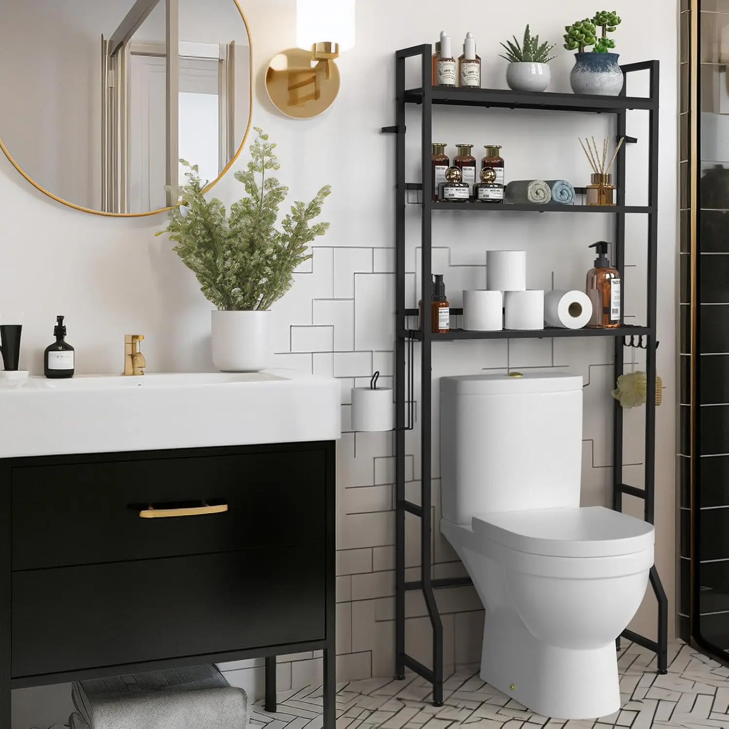 Over The Toilet Rack 3 Tier Bathroom Shelf Over Toilet Storage Organizer Freestanding Above Toilet
Over The Toilet Rack 3 Tier Bathroom Shelf Over Toilet Storage Organizer Freestanding Above Toilet