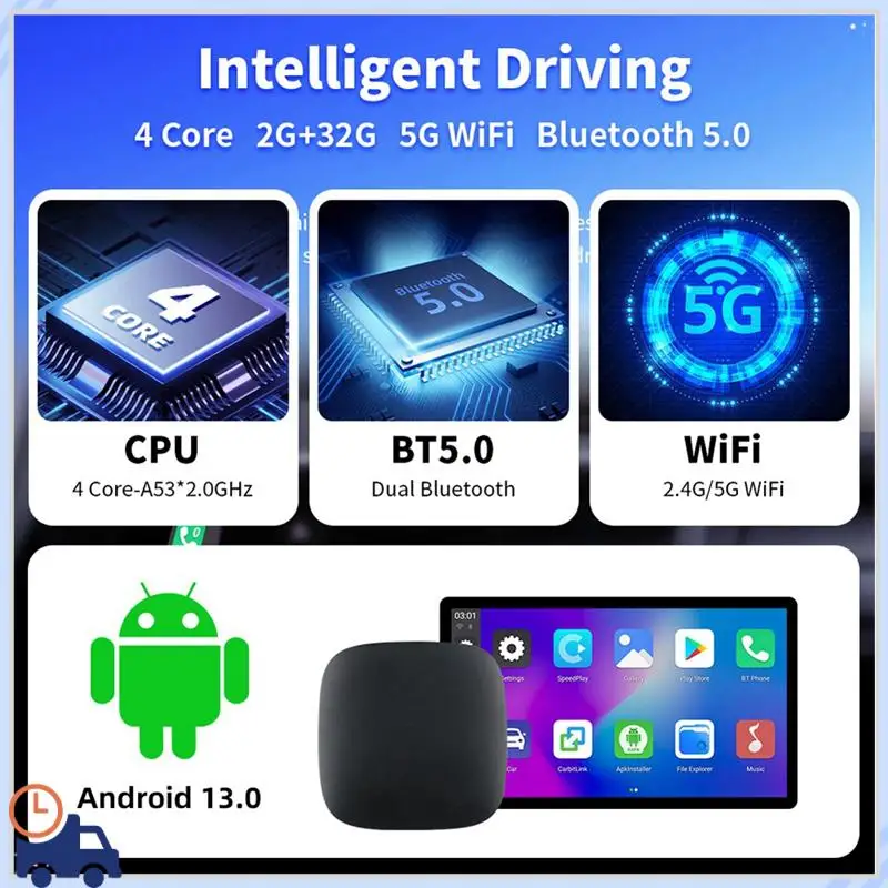 Durable Carplay Ai Box Smart AI Box Android Auto Wireless Carplay Adapter Open Car Multimedia Player Android13 System 2+32G
Durable Carplay Ai Box Smart AI Box Android Auto Wireless Carplay Adapter Open Car Multimedia Player Android13 System 2+32G