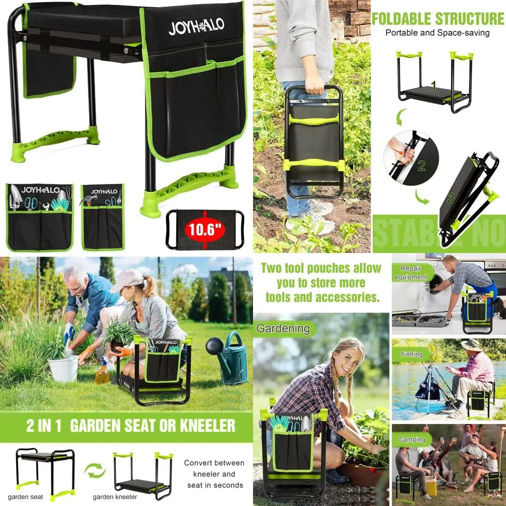 10,8-дюймовое складное садовое сиденье с прочной толстой подушкой, портативная садовая скамейка-табурет для удобного активного отдыха
10,8-дюймовое складное садовое сиденье с прочной толстой подушкой, портативная садовая скамейка-табурет для удобного активного отдыха