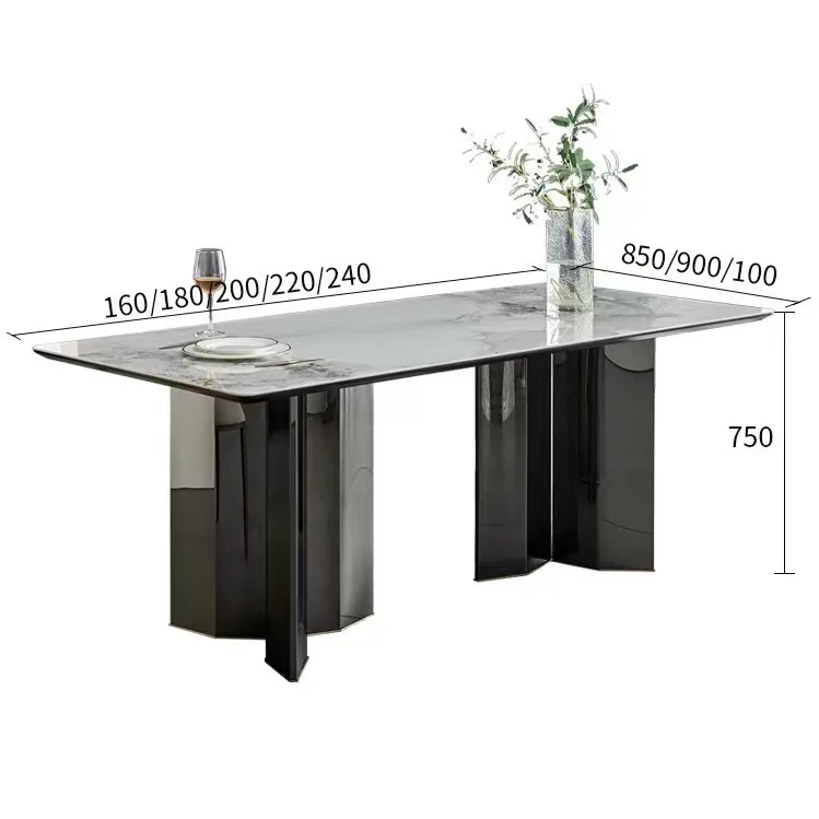Italian rock slab dining table light luxury modern simple rectangular minimalist design designer mirror
Italian rock slab dining table light luxury modern simple rectangular minimalist design designer mirror