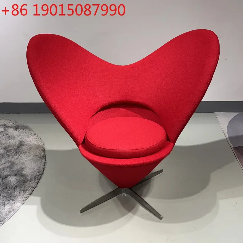 Love rotating single chair light luxury creative designer red chair leisure sofa recliner living room makeup chair
Love rotating single chair light luxury creative designer red chair leisure sofa recliner living room makeup chair