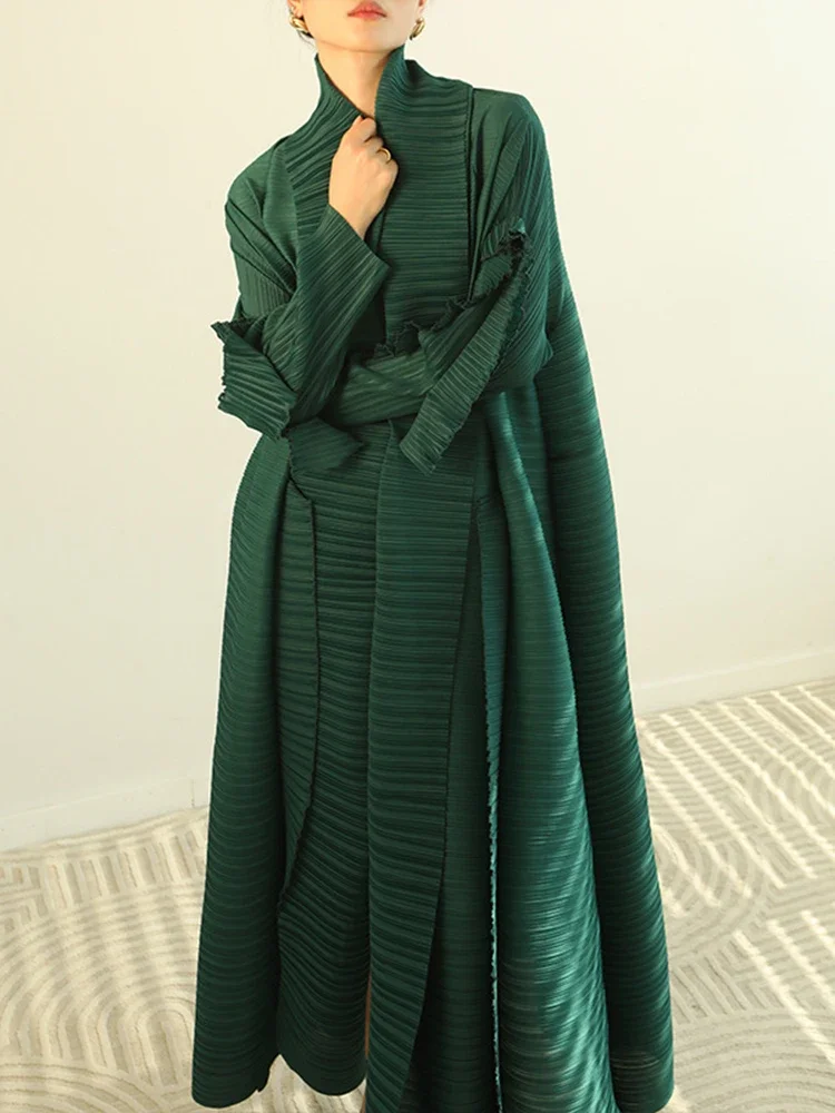 YUDX Pleated Fungus Loose Dresses For Women Lapel Full Sleeve Lace-up Pullover New 2025 Solid Color Female Clothing
YUDX Pleated Fungus Loose Dresses For Women Lapel Full Sleeve Lace-up Pullover New 2025 Solid Color Female Clothing