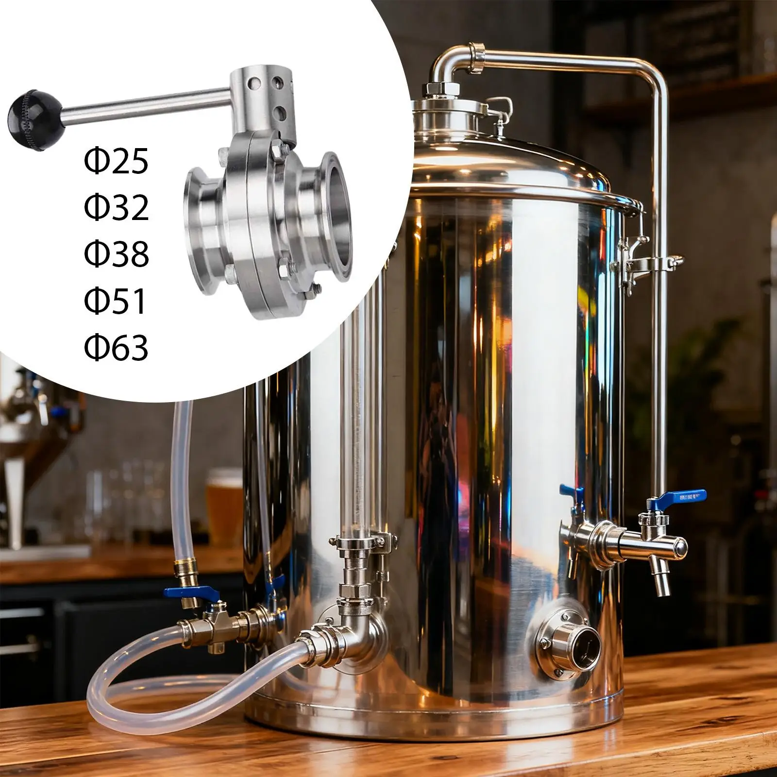 Sanitary Butterfly Valve 304 Stainless Steel Compact Easy Cleaning Manual Clamp Leakproof Quick Install for Food Cosmetic Dairy
Sanitary Butterfly Valve 304 Stainless Steel Compact Easy Cleaning Manual Clamp Leakproof Quick Install for Food Cosmetic Dairy