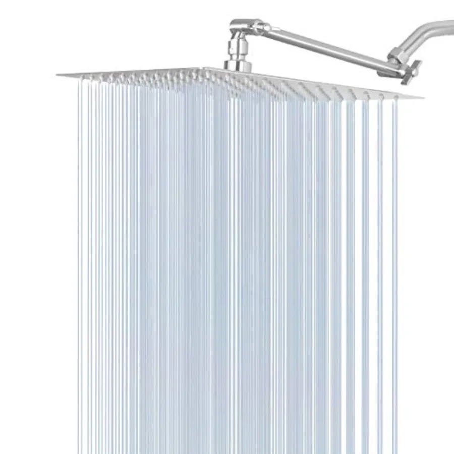 Ra Shower Head with 11'' Adjustable Extension Arm, Large Staless Steel High Flow Rafall Square Head, Bath Shower Waterfall Full
Ra Shower Head with 11'' Adjustable Extension Arm, Large Staless Steel High Flow Rafall Square Head, Bath Shower Waterfall Full