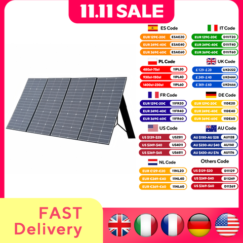 ALLPOWERS Foldable Solar Panel 400W / 200W / 140W / 100W / 60W Solar Charger with Solar Output for Power Station Solar Generator