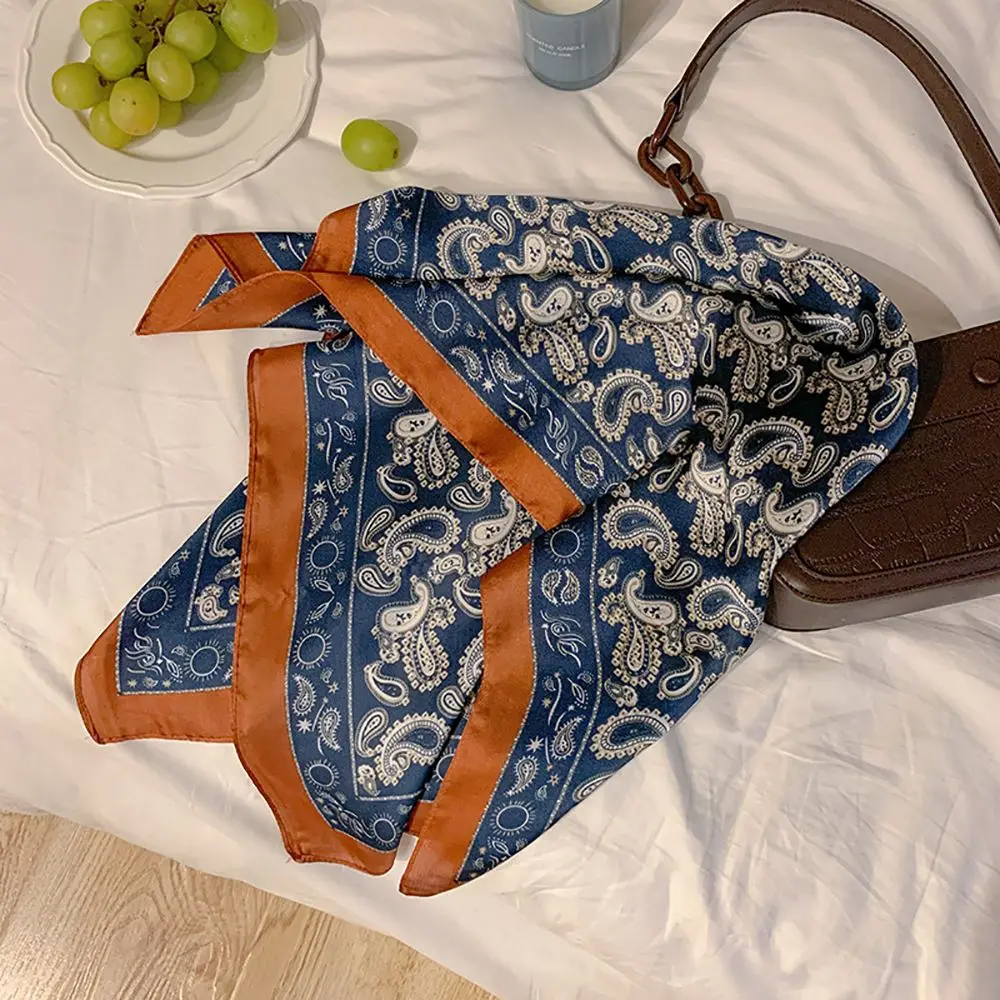 Beach Retro Wave Point Stripe Flower Print Women Silk Scarf Square Scarf Head Scarf Hair Tie Band
Beach Retro Wave Point Stripe Flower Print Women Silk Scarf Square Scarf Head Scarf Hair Tie Band