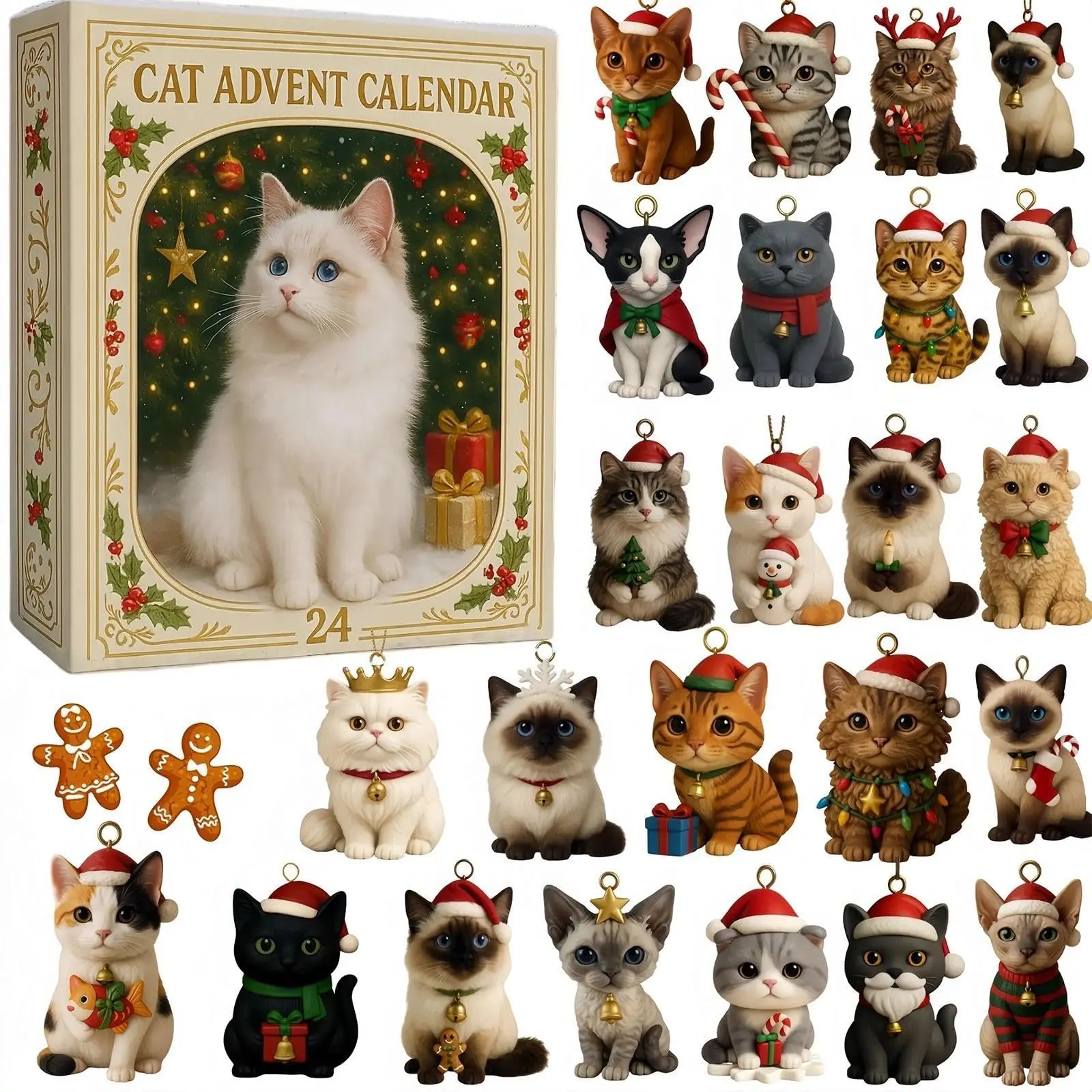Cat Lovers Advent Calendar 2025 24 Days Christmas Countdown With 24 2D Acrylic Cute Kitten Tree Decor Advent Calendar for Xmas 
Cat Lovers Advent Calendar 2025 24 Days Christmas Countdown With 24 2D Acrylic Cute Kitten Tree Decor Advent Calendar for Xmas