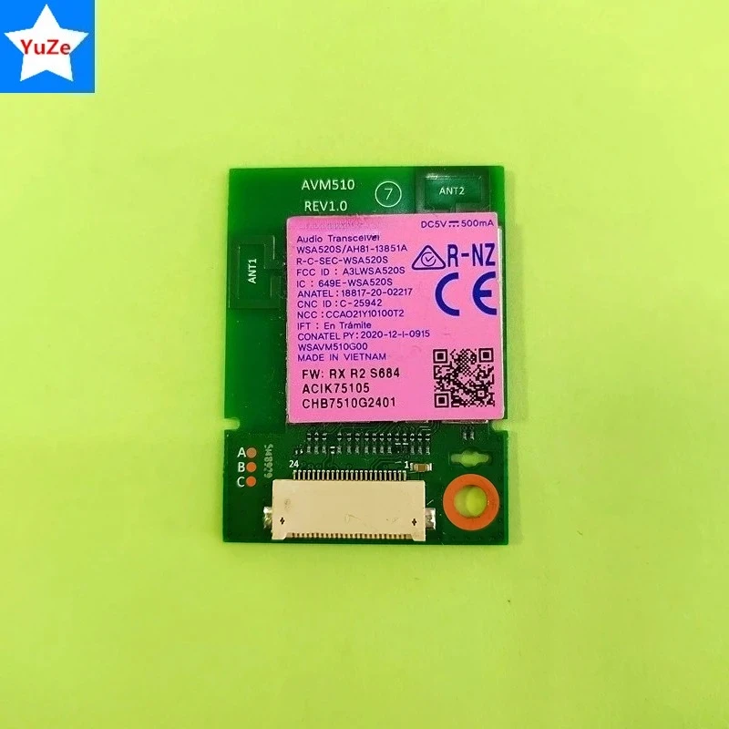 AH81-13851A For Active Subwoofer Audio Transceiver A3LWSA520S WSA520S Bluetooth Speaker modular 649E-WSA520S WSAVM510G00 AVM510
AH81-13851A For Active Subwoofer Audio Transceiver A3LWSA520S WSA520S Bluetooth Speaker modular 649E-WSA520S WSAVM510G00 AVM510