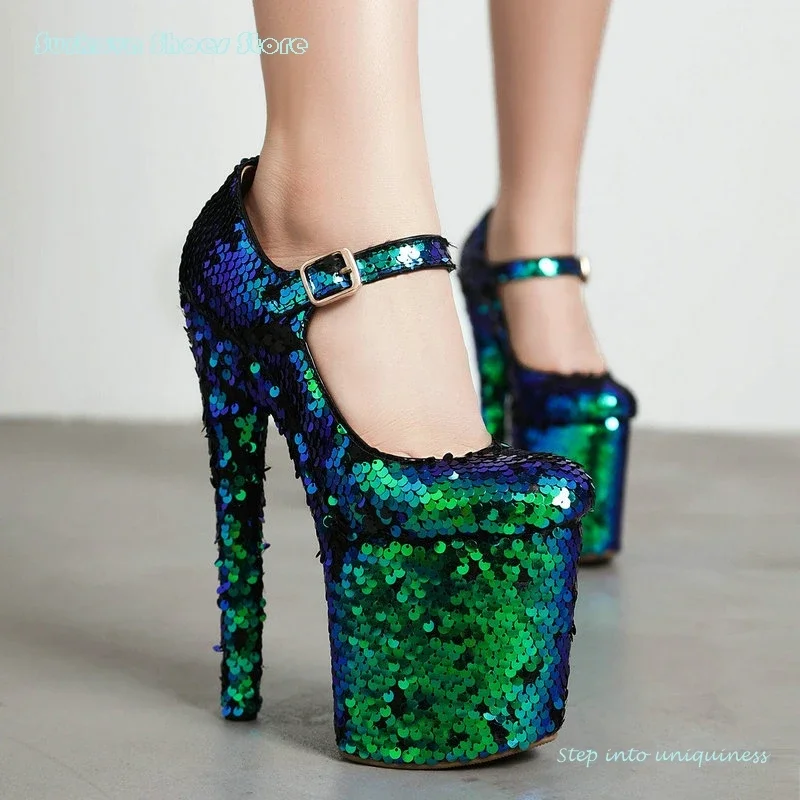 Sequined Cloth Platform Women's Pumps Sexy Round Toe Super High Thin Heels Mary Janes Shoes Nightclubs Party Dancing Stilettos
Sequined Cloth Platform Women's Pumps Sexy Round Toe Super High Thin Heels Mary Janes Shoes Nightclubs Party Dancing Stilettos