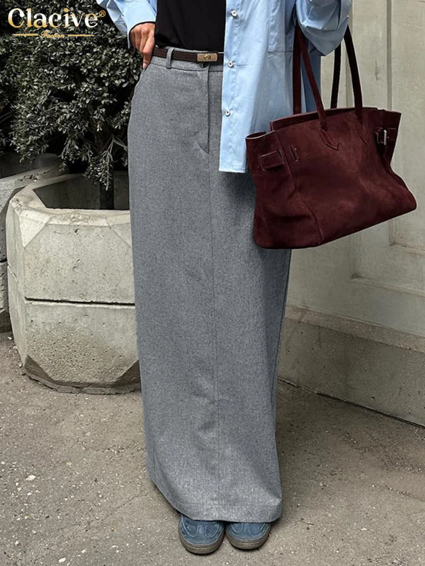 Clacive Fashion Loose Gray Office Women Skirt Casual High Waist Floor Length Skirts Elegant Classic Solid Skirt Female Clothing
Clacive Fashion Loose Gray Office Women Skirt Casual High Waist Floor Length Skirts Elegant Classic Solid Skirt Female Clothing