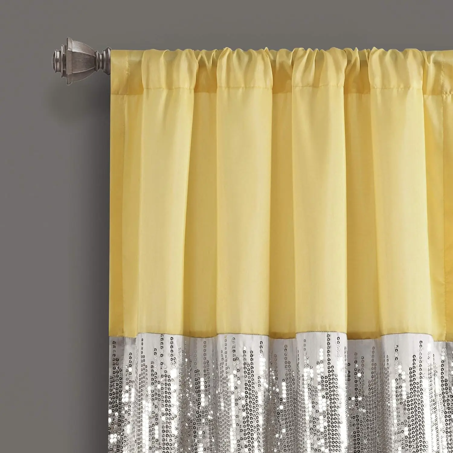 Lush Decor Night Sky Window Curtain Panel, Single, 442"" W X 95"" L, Yellow & Gray - Sequin Curtains - Sparkle & Color Block
Lush Decor Night Sky Window Curtain Panel, Single, 442"" W X 95"" L, Yellow & Gray - Sequin Curtains - Sparkle & Color Block