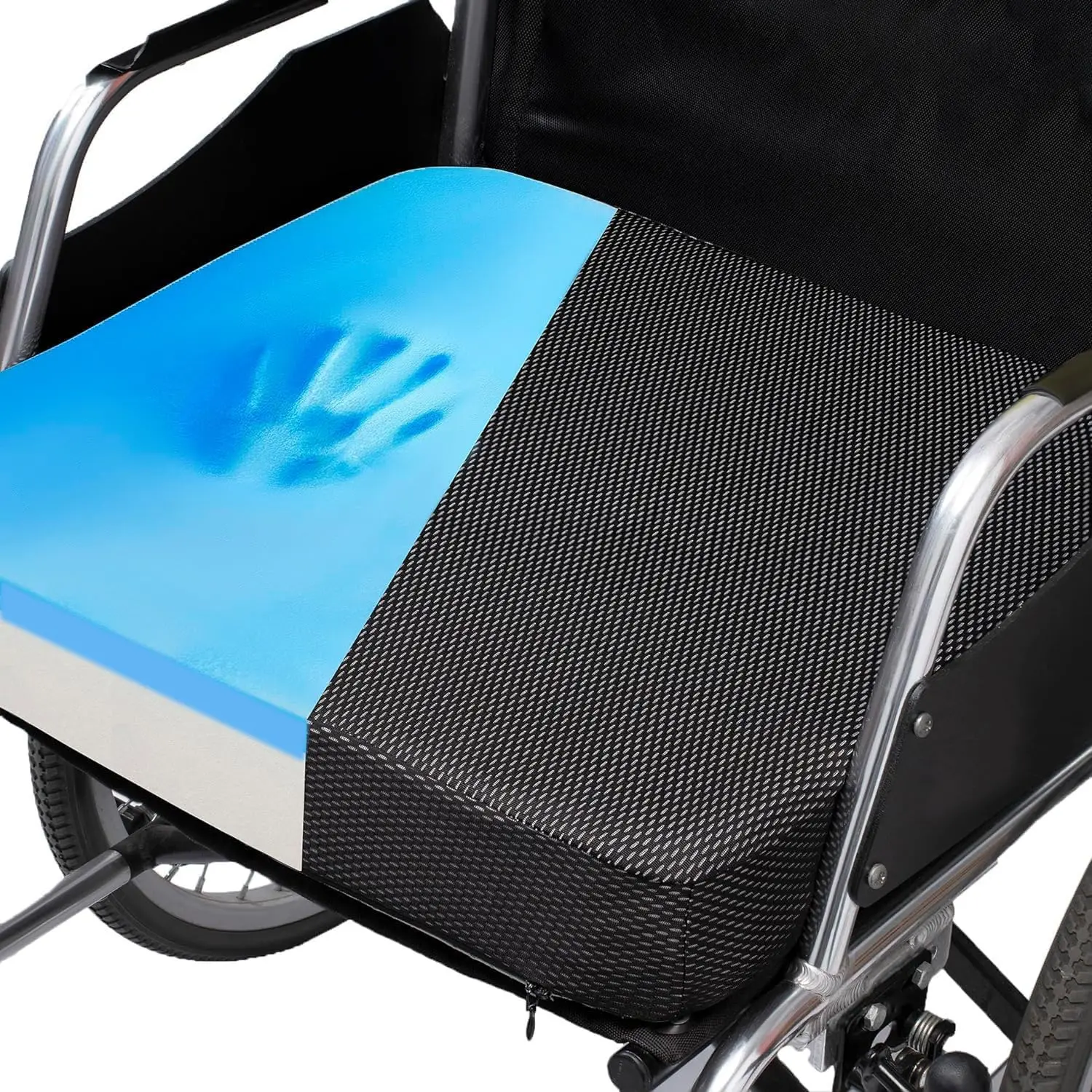 Gel Infused Memory Foam Wheelchair Cushion - Pressure Sore & Tailbone Pain Relief, High Density Polyfoam Base, Black
Gel Infused Memory Foam Wheelchair Cushion - Pressure Sore & Tailbone Pain Relief, High Density Polyfoam Base, Black