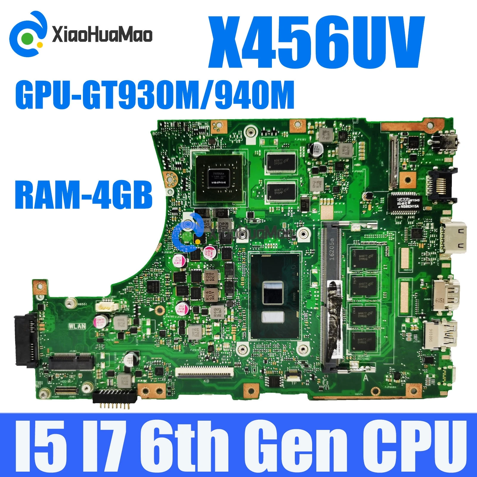 X456UV i5/i7 CPU GT930M/940M 4GB-RAM Motherboard For ASUS X456UV X456UQ X456UJ A456U X456UB F456U X456UR X456UA Laptop Mainboard
X456UV i5/i7 CPU GT930M/940M 4GB-RAM Motherboard For ASUS X456UV X456UQ X456UJ A456U X456UB F456U X456UR X456UA Laptop Mainboard