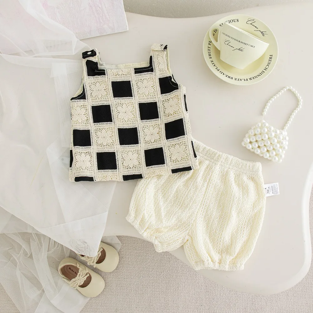 Princess Children Girl Clothing Set 0-4Years Toddler Kids Sleeveless Plaid Knitwear Tank Tops+Shorts Bottom 2PCS Summer Clothes
Princess Children Girl Clothing Set 0-4Years Toddler Kids Sleeveless Plaid Knitwear Tank Tops+Shorts Bottom 2PCS Summer Clothes