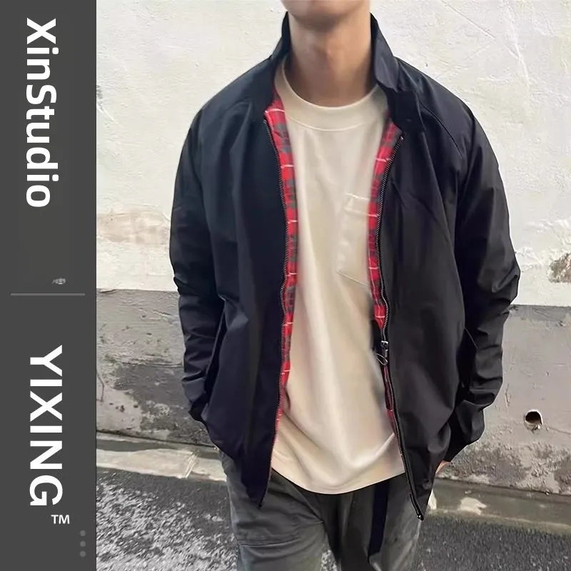 Retro Casual Workwear Jaet Khaki Stand Collar Men's Spring Autumn Outerwear Windproof Motorcycle Jaet Faionable
Retro Casual Workwear Jaet Khaki Stand Collar Men's Spring Autumn Outerwear Windproof Motorcycle Jaet Faionable
