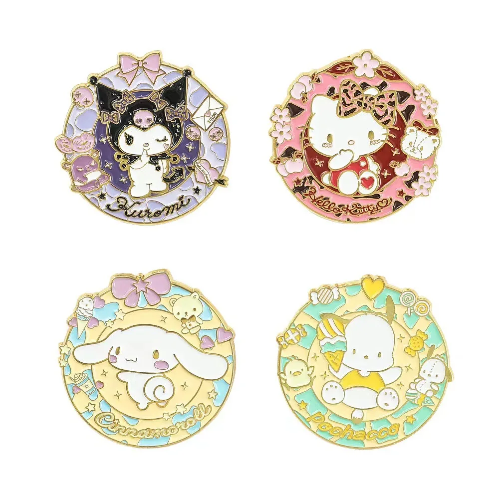 Anime Series Pins of KT Cat Cinnamon Dog Coulomi Broochs Sanrio Metal Badge Cute Pin accessory Friends Gifts Christmas Presents
Anime Series Pins of KT Cat Cinnamon Dog Coulomi Broochs Sanrio Metal Badge Cute Pin accessory Friends Gifts Christmas Presents