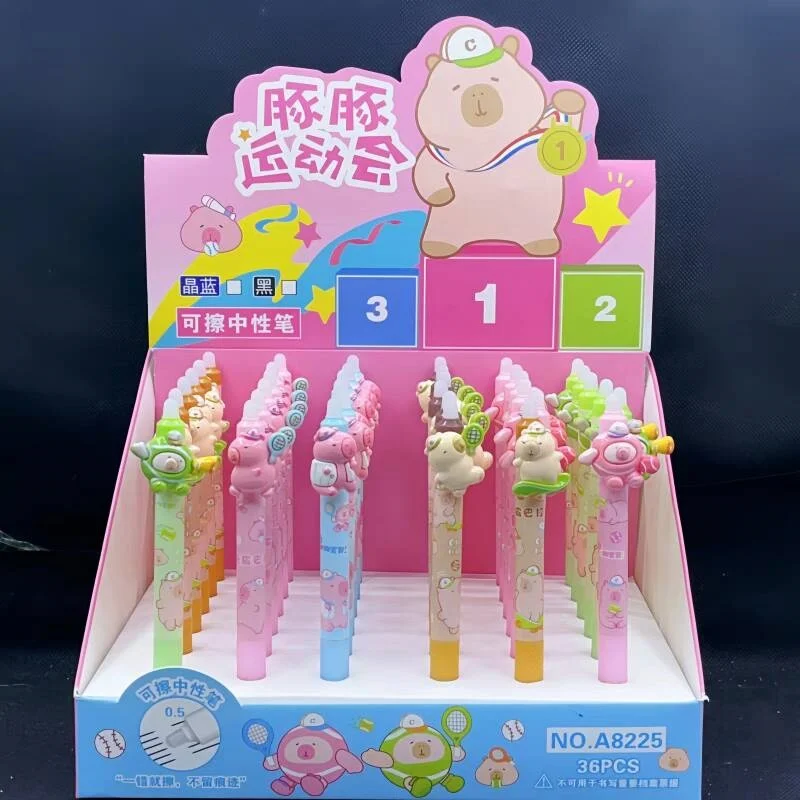 18/36pcs Creative Capybara Erasable Gel Pen Cute 0.5mm Blue Ink Signature Pens Promotional Gift School Supplies
18/36pcs Creative Capybara Erasable Gel Pen Cute 0.5mm Blue Ink Signature Pens Promotional Gift School Supplies