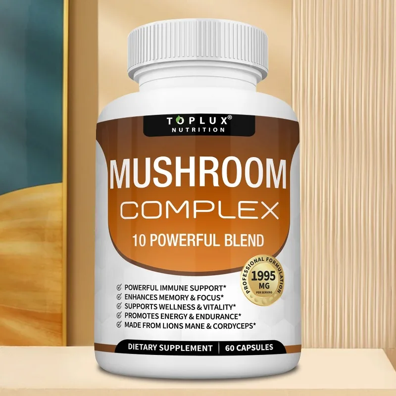 Mushroom Complex - Promotes Brain Health, Memory and Concentration, Improves Intelligence, and Enhances Energy and Immunity
Mushroom Complex - Promotes Brain Health, Memory and Concentration, Improves Intelligence, and Enhances Energy and Immunity