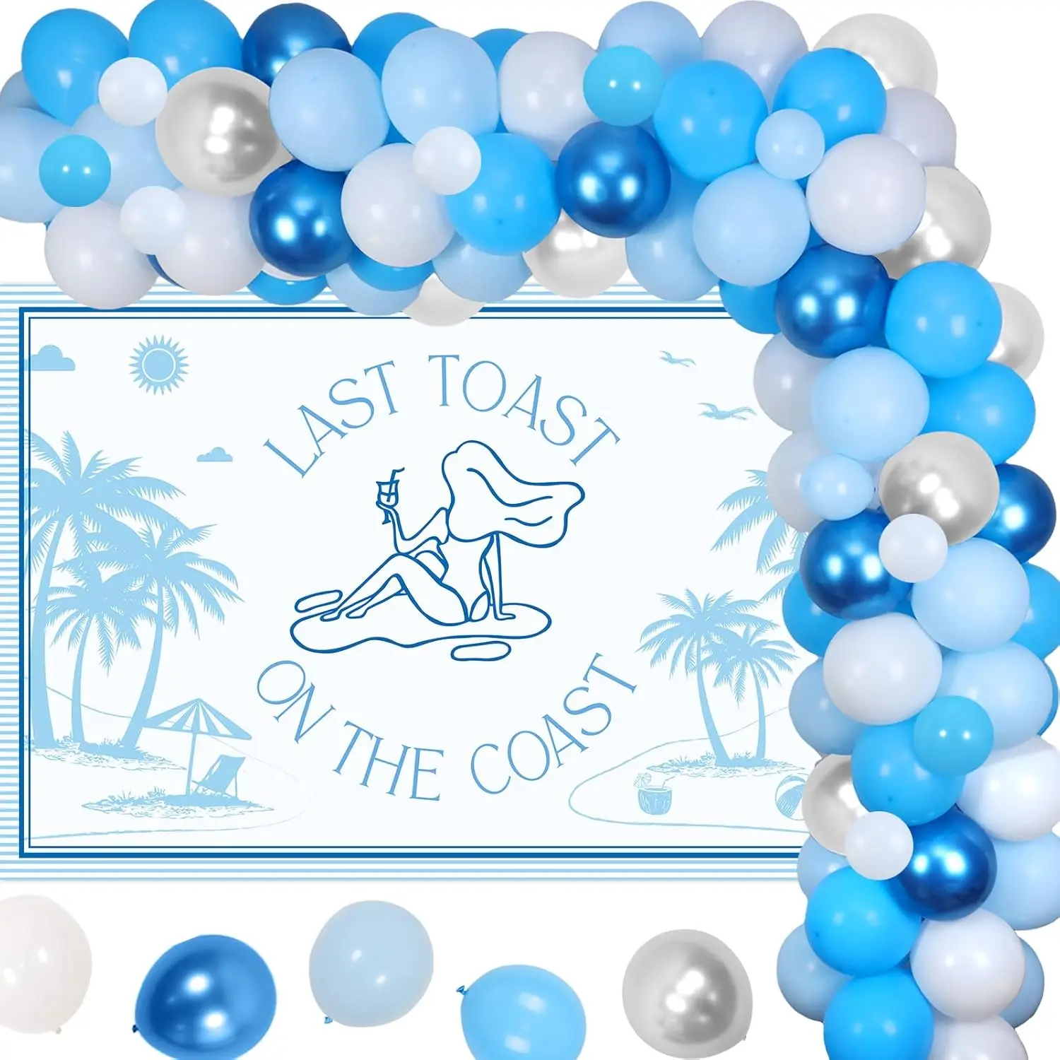Sursurprise Last Toast on The Coast Bachelorette Decor Balloon Garland Kit for Hen Party Wedding Engagement Supplies
Sursurprise Last Toast on The Coast Bachelorette Decor Balloon Garland Kit for Hen Party Wedding Engagement Supplies