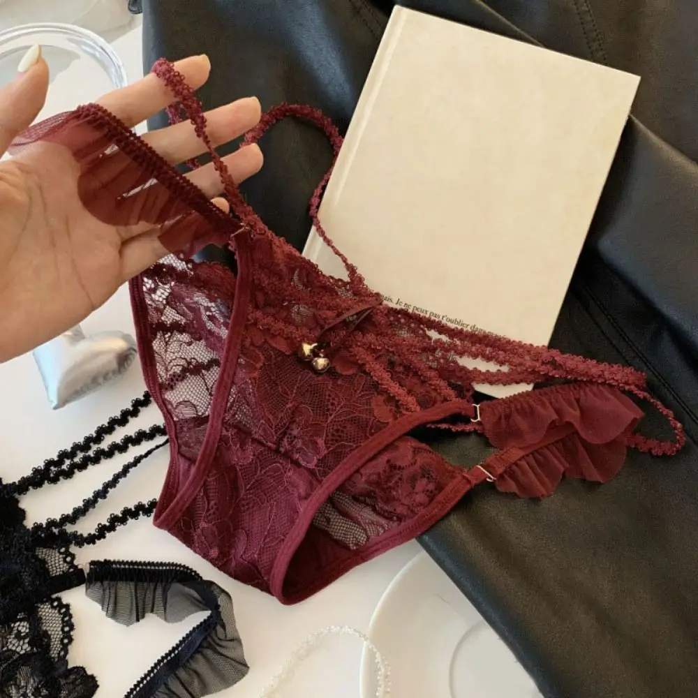 Quick Drye with Bell Ice Silk Panties Thong Cotton Crotch Lace Bow Briefs Low Waist Underwear Women's Summer Panties Lady
Quick Drye with Bell Ice Silk Panties Thong Cotton Crotch Lace Bow Briefs Low Waist Underwear Women's Summer Panties Lady