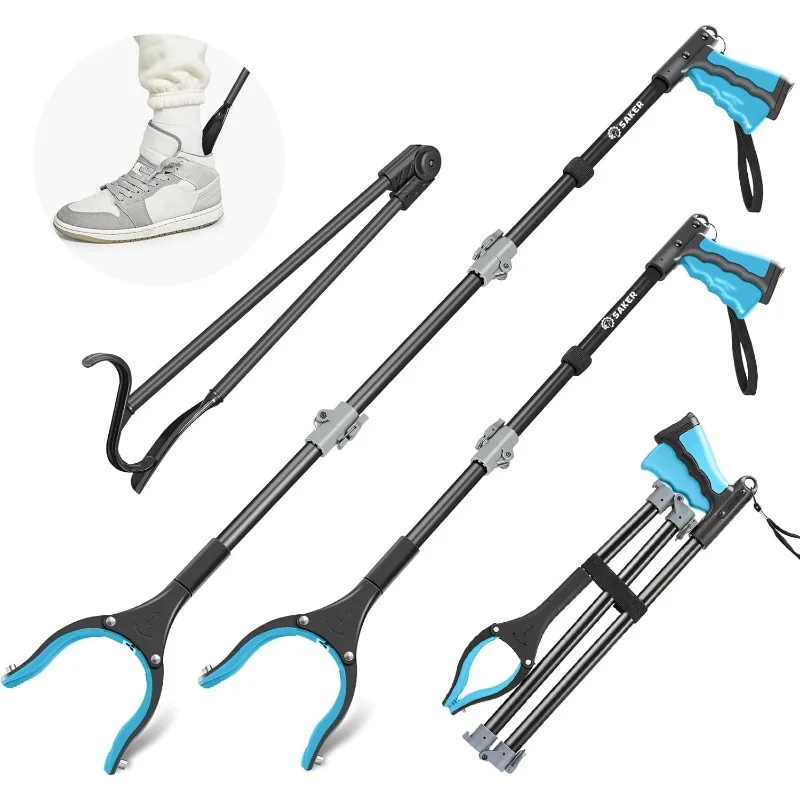 44"Grabber Reacher Tool and 32"Long Handled Dressing Stick,3Pack Grabber Reacher Tool with Rotating Jaws
44"Grabber Reacher Tool and 32"Long Handled Dressing Stick,3Pack Grabber Reacher Tool with Rotating Jaws